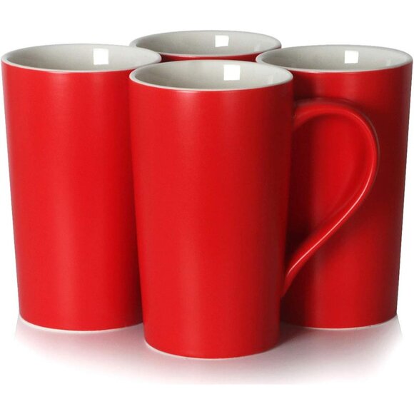 20 oz Large Coffee Mugs, M007 Plain Blank Tall Ceramic Cup with Handle for Dad M - Picture 1 of 8